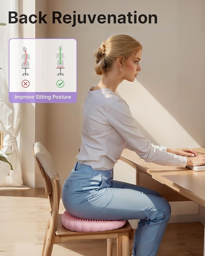 Wobble Cushion-Stability Wiggle Seat with Pump,Balance Disc for Yoga Core Training, Posture Correction, Sensory Focus, Wobble Seat for Office or Classroom Use