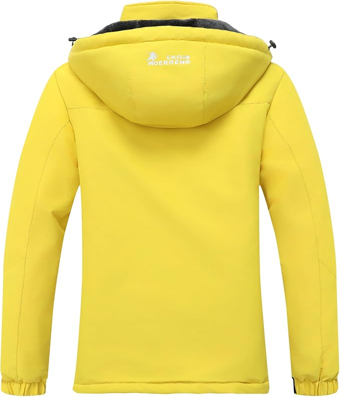 MOERDENG Women's Waterproof Ski Jacket Warm Winter Snow Coat Mountain Windbreaker Hooded Raincoat Jacket