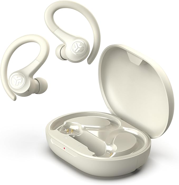 JLab Go Sport+ Wireless Workout Earbuds Featuring C3 Clear Calling, Secure Earhook Sport Design, 35+ Hour Bluetooth Playtime, and 3 EQ Sound Settings (Sand)