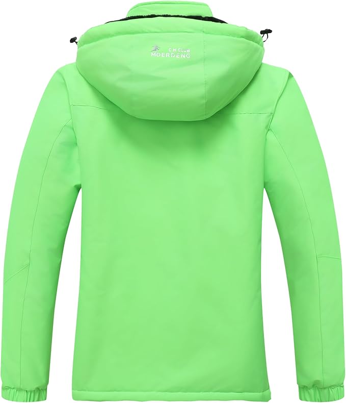 MOERDENG Women's Waterproof Ski Jacket Warm Winter Snow Coat Mountain Windbreaker Hooded Raincoat Jacket