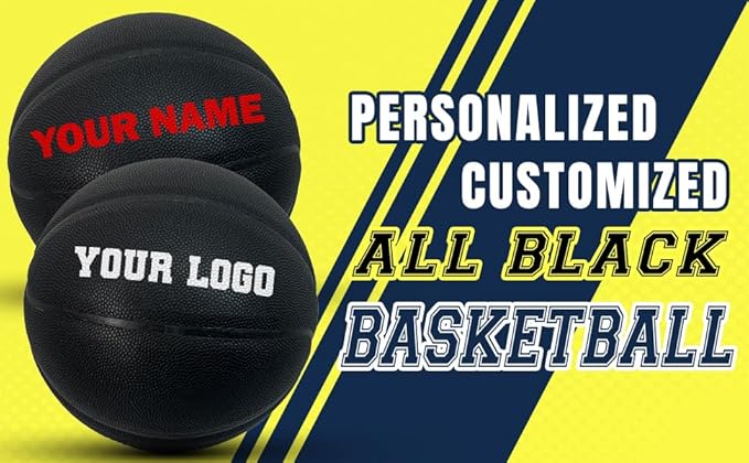 HAMMET Personalized Basketball – Customized Basketball with Your Name or Text – Multiple Colors, Fonts & Designs Available – Durable for Indoor and Outdoor - Ideal Gift for Son, Daughter, Boy or Girl