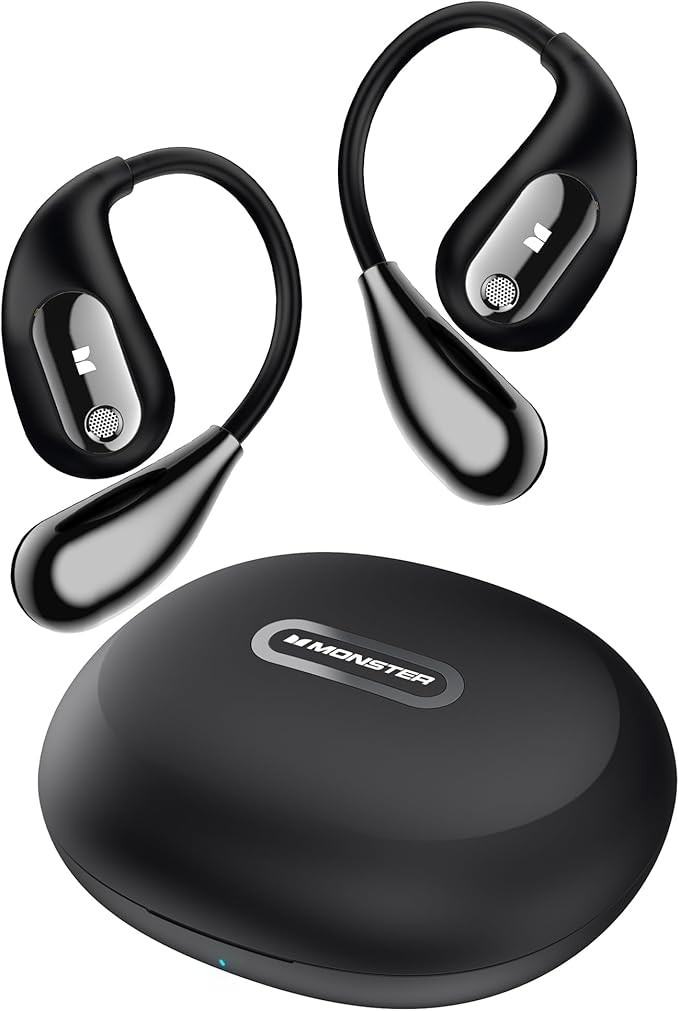 Monster Open Ear AC210 Headphones, Wireless Headphones Bluetooth 5.4 Earphones Stereo Sound,32H Playtime, HD Clear Calls,Fast Charging Touch Control, IPX5 Waterproof Open Ear Earbuds