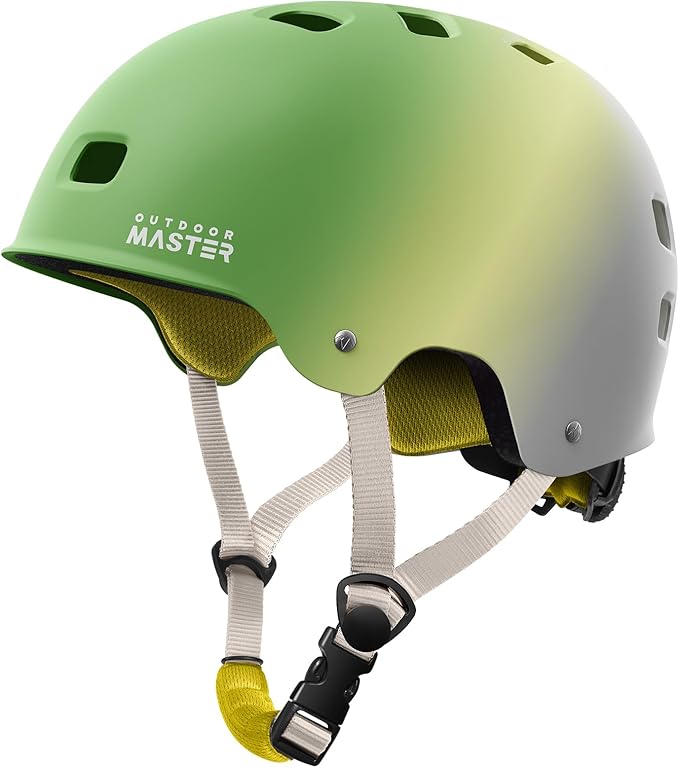 OutdoorMaster Skateboard Cycling Helmet - Two Removable Liners Ventilation Multi-Sport Scooter Roller Skate Inline Skating Rollerblading for Kids, Youth & Adults