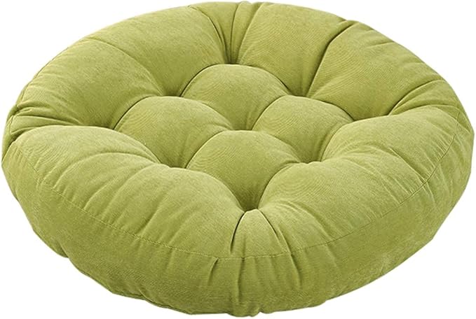 Tiita Round Cushion 22"x22" Floor Seat Pillows Meditation Pillow for Seating on Floor Windows Pad for Yoga Living Room Sofa Balcony Indoor Outdoor, Green