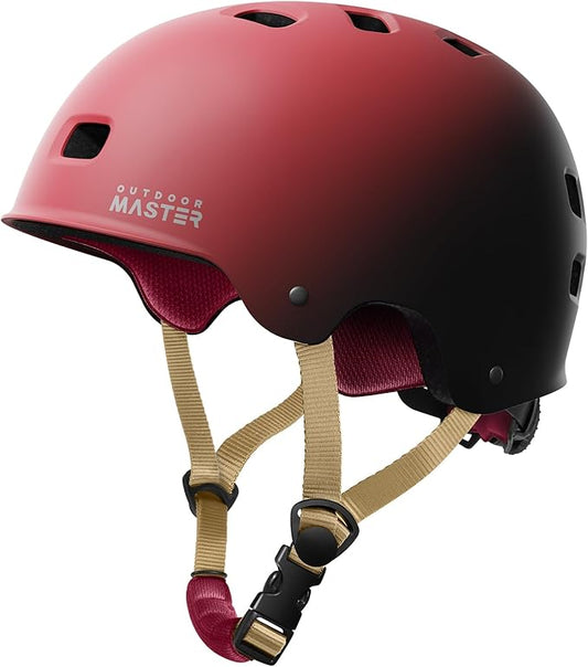 OutdoorMaster Skateboard Cycling Helmet - Two Removable Liners Ventilation Multi-Sport Scooter Roller Skate Inline Skating Rollerblading for Kids, Youth & Adults