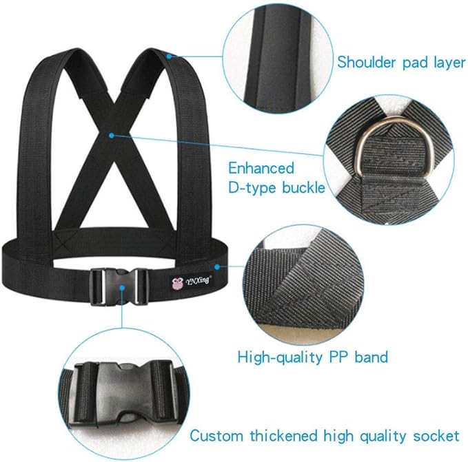 YNXing Dynamic Resistance Trainer for Resistance Training to Improve Strength, Power, and Agility 5m/2m Elastic Cord Set