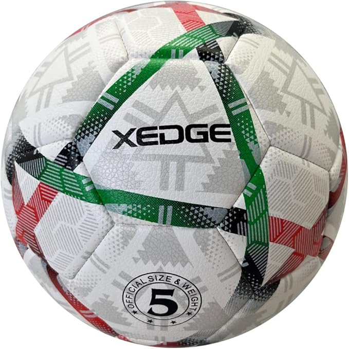 XEDGE Official Size Soccer Ball,Size 5 Training Ball for Girls,Boys,Youth Teenagers,Adults,Machine Stitched for Indoor Outdoor Play