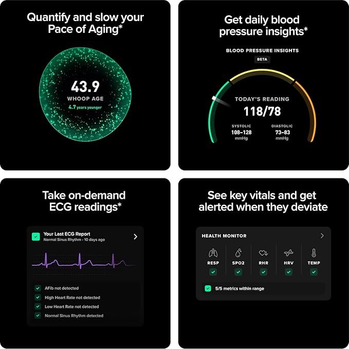 WHOOP – 12-Month Membership – 5.0 Health and Fitness Wearable – 24/7 Activity Tracker