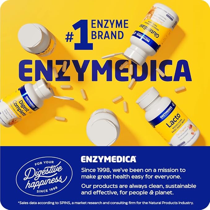 Enzymedica, Berberine Phytosome, 9.6X Better Bioavailability, High Potency Natural Vegan Dietary Supplement for Metabolic Support, 60 Capsules