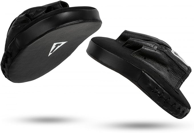 Title Boxing Punch Mitts 2.0, Black - Boxing Pads, Muay Thai Pads, MMA Equipment, Kickboxing - 6.5*6*1"