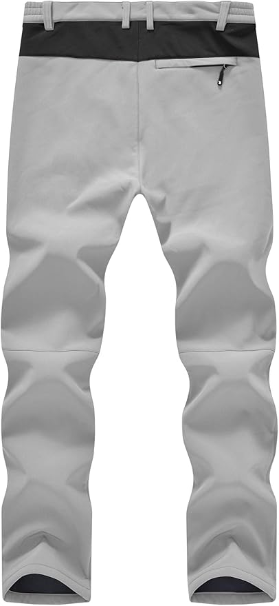 YSENTO Men's Fleece Lined Ski Snow Pants Winter Waterproof Softshell Insulated Hiking Cargo Pants