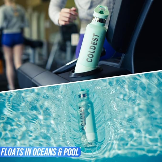 Coldest Insulated Water Bottle with Straw Lid - Stainless Steel Metal Insulated Bottle for Men & Women (Astro Purple, 32 oz)