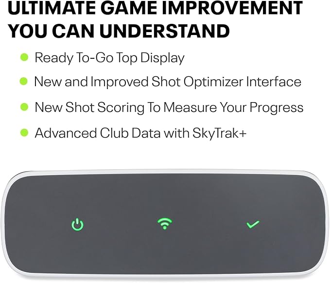 SkyTrak+ Launch Monitor & Golf Simulator Protective Shield - Tour-Level Swing Analysis with Dual Doppler Radar, Enhanced Camera, Real-time Simulation, Wi-Fi, USB-C Charging