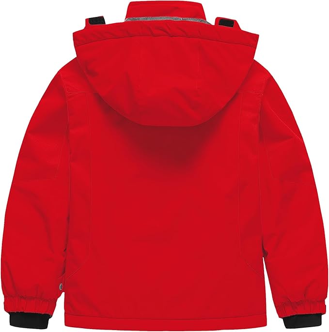 Pursky Boy's Waterproof Ski Jacket Kids Winter Snow Coats Fleece Raincoats Parka