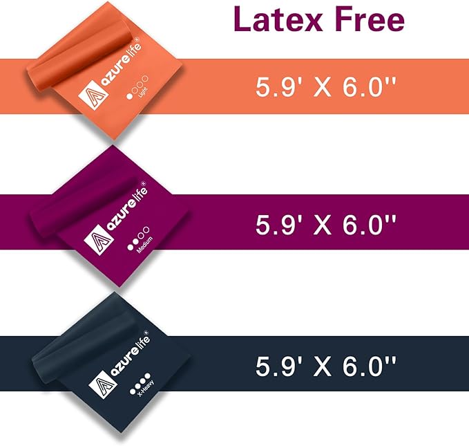 Resistance Bands,Professional Long Non-Latex Elastic Stretch Bands,Exercise Bands for Physical Therapy, Yoga, Pilates, Rehab, at-Home or The Gym Workouts, Strength Training