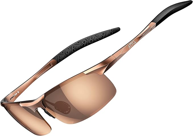 ATTCL Men's Sports Polarized Sunglasses Men for Driving running Fishing Golf - UV Protection Sun glasses Metal Frame