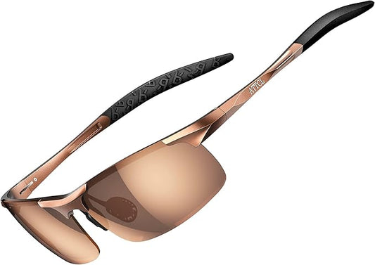 ATTCL Men's Sports Polarized Sunglasses Men for Driving running Fishing Golf - UV Protection Sun glasses Metal Frame