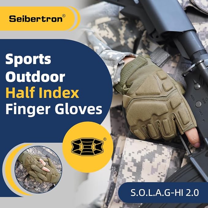 Seibertron Adult Or Youth S.O.L.A.G Sports Outdoor Water Resistant Full Finger Touchscreen Gloves