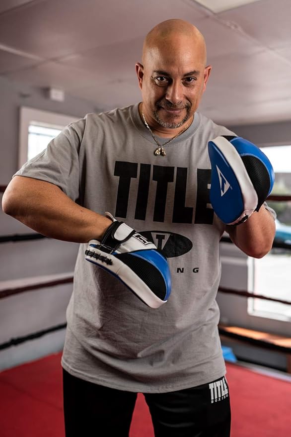 TITLE Boxing Flurry Pro Punch Mitts, Blue/Black - Boxing Pads, Muay Thai Pads, Punching Mitts, Focus Mitts, Boxing Equipment, Punching Pads, MMA Equipment, Kickboxing