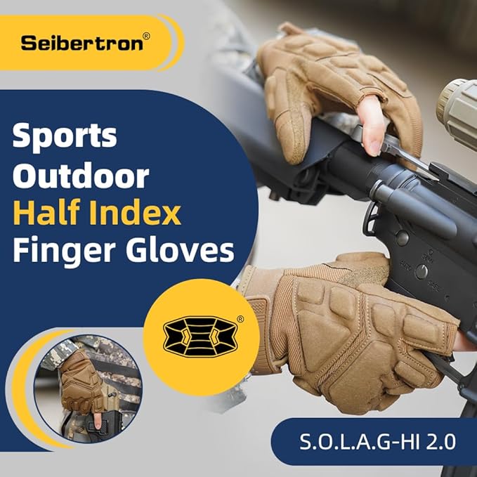 Seibertron Adult Or Youth S.O.L.A.G Sports Outdoor Water Resistant Full Finger Touchscreen Gloves