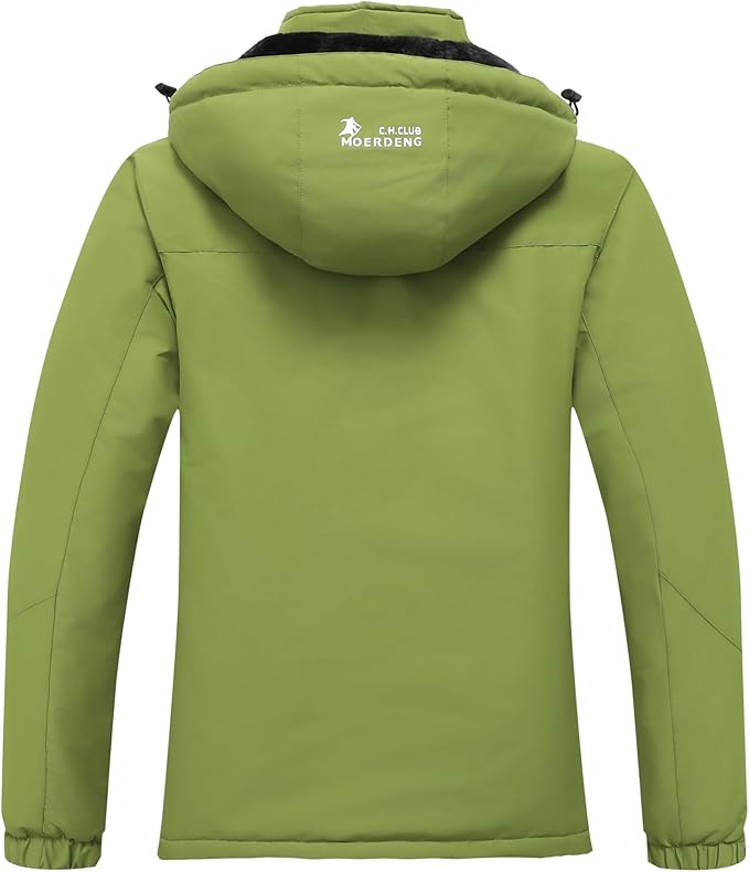 MOERDENG Women's Waterproof Ski Jacket Warm Winter Snow Coat Mountain Windbreaker Hooded Raincoat Jacket