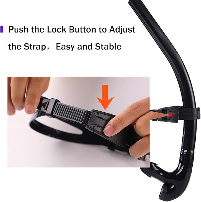 Swim Snorkel for Lap Swimming,No Loud gurgling Noise No Hurt Forehead No Slip Swimming Snorkeling Training for Adult/Kid/Youth,Swimmer Snorkle Center Mount Snorkel One-Way Purge Valve