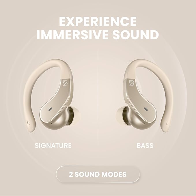 Back Bay Audio - Runner's Wireless Earbuds Bluetooth Headphones for Sports, Hook Over The Ear Buds, Deep Bass, Wrap Around Earphones with Earhooks for Running, Workout Wireless Headphones for The Gym