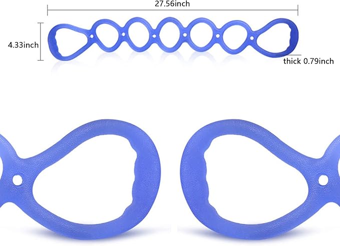 7 Ring Stretch Resistance Exercise Band, BetterJonny Workout Bands Yoga Stretching,Foot, Leg and Arm Exerciser for Home or Fitness Center Workout Walking Exercise