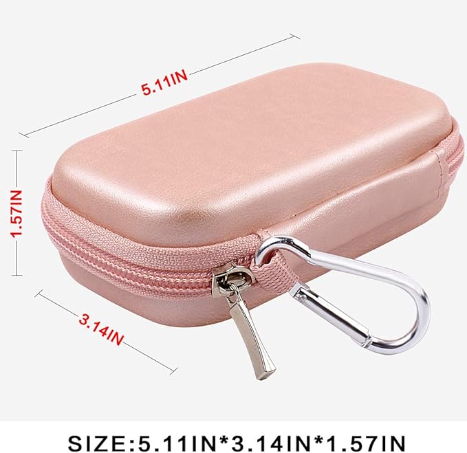 MP3 & MP4 Player Case for SOULCKER/G.G.Martinsen/Grtdhx/iPod Nano/Sandisk Music Player/Sony NW-A45 and Other Music Players with Bluetooth. Fit for Earbuds, USB Cable, Memory Card - Rose Gold