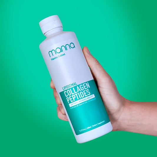 Manna Vitamins Evolved Liposomal Collagen Peptides Liquid, 5000mg High Absorption Grass-Fed Type I, III Collagen for Skin, Hair, Nails, Joints – Hydrolyzed Collagen Supplement, Non-GMO, 16oz (Unisex)