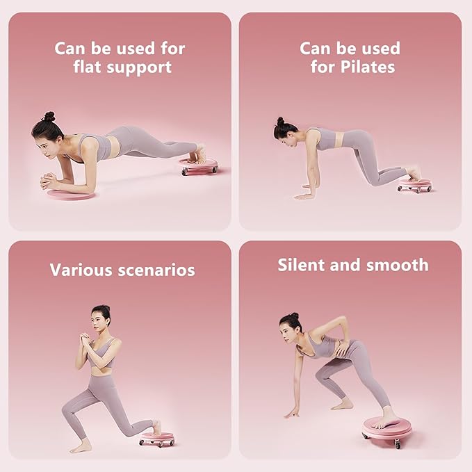 Wheeled sliders for working out smoother exercise sliders multicoloured exercise pads for floor Fitness pilates feet exercise Includes 4 universal wheels You can put both feet on it