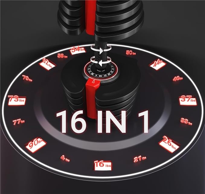 Yaheetech Adjustable Dumbbells Set 28LB/40LB/52.5LB/90LB, Fast Adjust Weight Set Pair