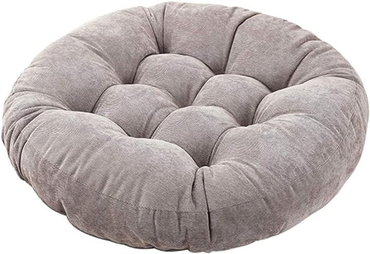 Tiita Floor Pillows Cushions Round Chair Cushion Outdoor Seat Pads for Sitting Meditation Yoga Living Room Sofa Balcony 22x22 Inch, Grey