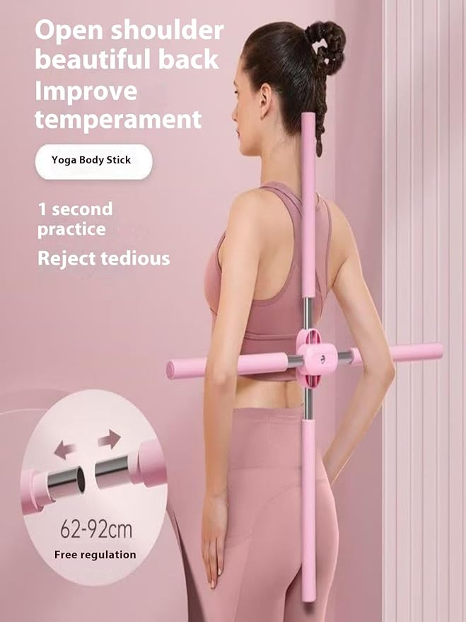 Posture Corrector Yoga Cross Stick - Back Pain Relief for Adult And Child,Back Cross Orthosis Yoga Stick, Improving Hunchback And Chest Back Support Posture, Orthosis Can Stretch 23.6-35.4in