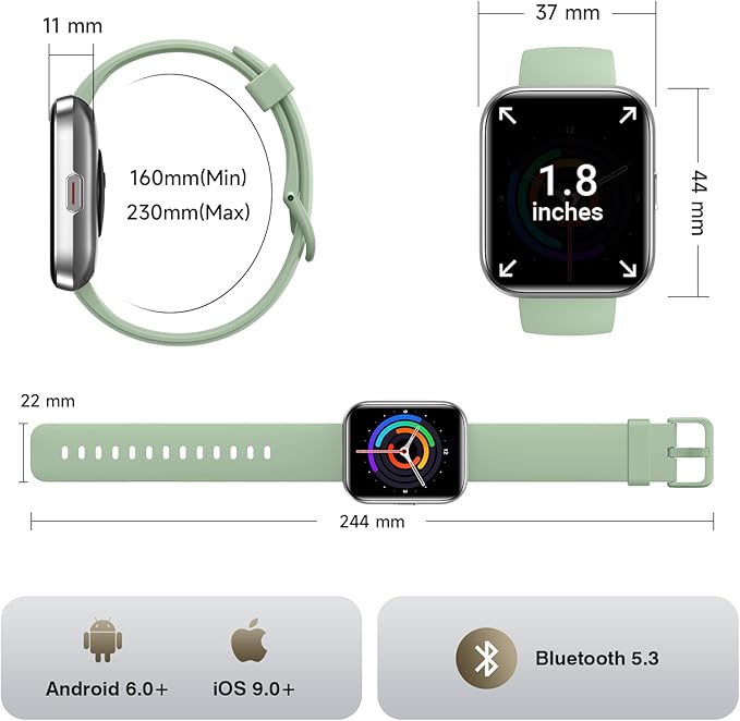 Smart Watches for Women Men Android & iPhone, Alexa Built-in 1.8" Smart Watch(Answer/Make Calls ) 24/7 SpO2 Sleep Heart Rate Stress Monitor,Smartwatch 3ATM Waterproof,Fitness Tracker with 120+ Sport