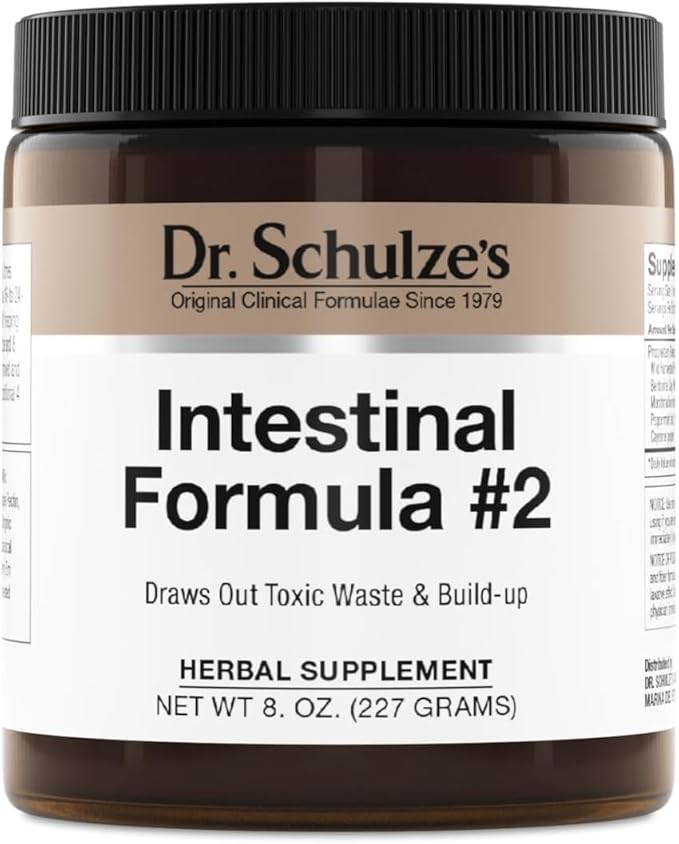 Dr. Schulze's Intestinal Formula #2 | Herbal Colon Cleanse Formula | Remove Excess Waste | 8 Oz. Jar