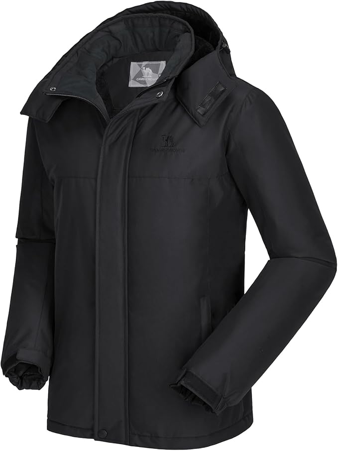 CAMEL CROWN Men's Mountain Ski Snow Jacket Waterproof Winter Coat Snowboarding Windbreaker Windproof Warm Hooded Snow Coat