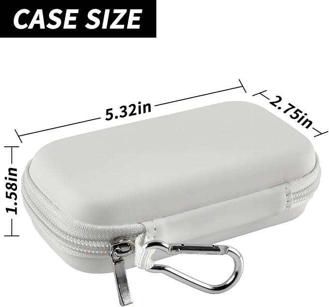 MP3 & MP4 Player Case for SOULCKER/G.G.Martinsen/Grtdhx/iPod Nano/Sandisk Music Player/Sony NW-A45 and Other Music Players with Bluetooth. Fit for Earbuds, USB Cable, Memory Card - White