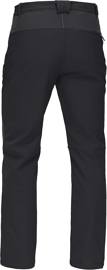 TACVASEN Men's Skiing Snow Pants Fleece Lined Waterproof Winter Insulated Hiking Pant for Outdoor Work Hunting Cargo