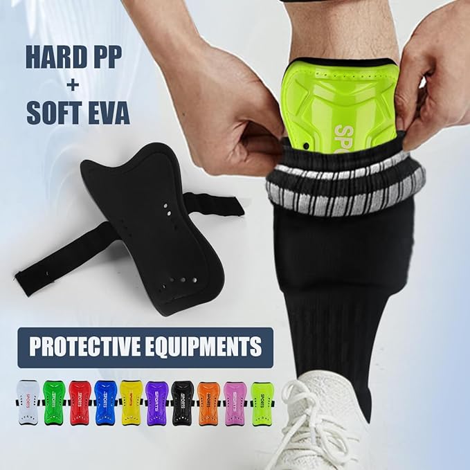 Youth Soccer Shin Guards for Kids Shin Pads Child Calf Protective Gear Protective Soccer Equipment for Boys Girls Children 3-15 Years Old