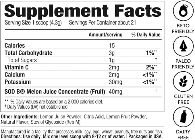 Dr. Kellyann Lemon Sips Citrus Drink Mix (21 Servings) – Lemon Mint Flavor, Sugar-Free Detox, Hydrates & Firms Skin, 1 Pack