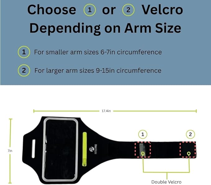 Fittest Pro Running Armband with AirPods Pocket – Water Resistant Phone Holder for iPhone 16 15 14 13 Pro Max, Galaxy S25 S24 S23, Fits Phones Up to 6.9", with Zipper Key/Card Slot