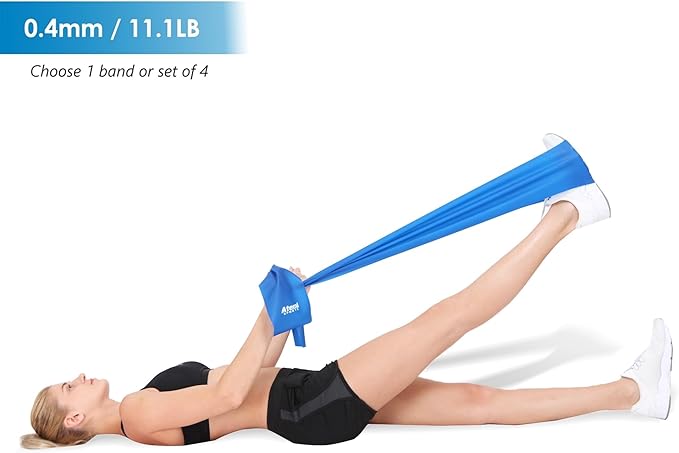Exercise Bands for Physical Therapy | Resistance Band for Fitness, Yoga, Pilates | Long Resistance Bands for Working Out | Elastic Band for Exercise | Stretch Band