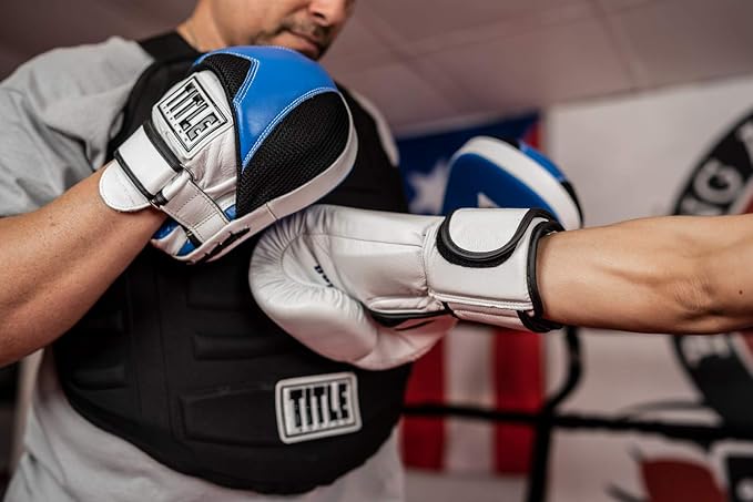 TITLE Boxing Flurry Pro Punch Mitts, Blue/Black - Boxing Pads, Muay Thai Pads, Punching Mitts, Focus Mitts, Boxing Equipment, Punching Pads, MMA Equipment, Kickboxing