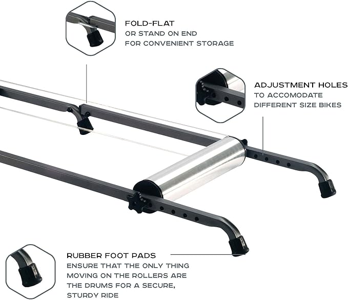 Saris Aluminum Rollers Indoor Bike Resistance Trainer Cycling Exercise Training Enhance Your Balance For Mountain Biking, Racing & Strength Training