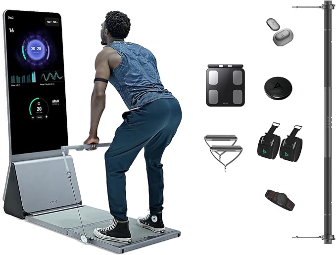 AEKE Fitness Mirror K1- Smart Home Gym System: AI-Powered All-in-One Fitness Machine for Full-Body Strength Training and Personalized Workouts
