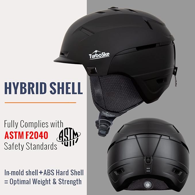 Ski and Snowboard Helmet - Active Ventilation, Audio Compatible Snow Sports Luxury Helmet With ASTM Standard Safety for Men, Women and Youth