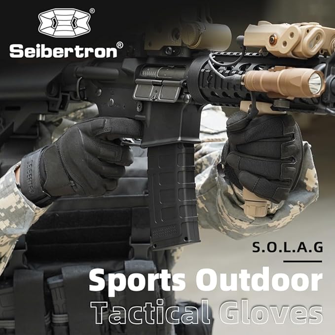 Seibertron Adult Or Youth S.O.L.A.G Sports Outdoor Water Resistant Full Finger Touchscreen Gloves