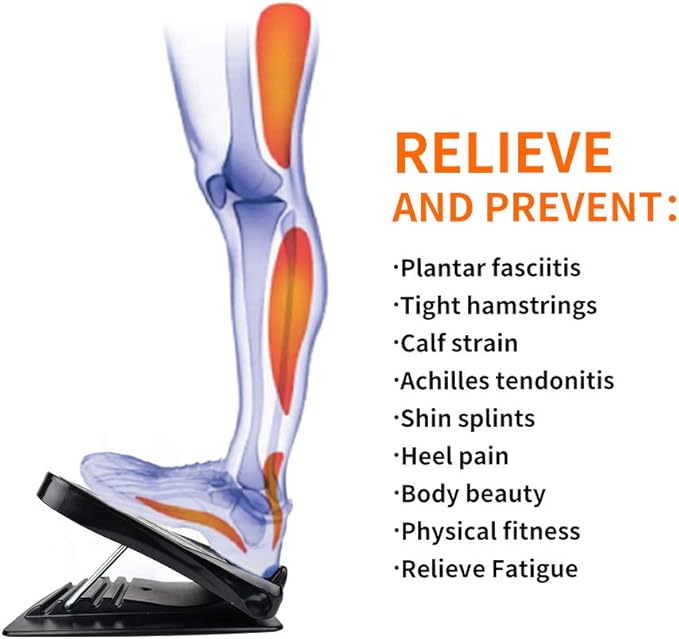 Slant Board, Adjustable Incline Board and Calf Stretcher, Stretch Board for Stretching Tight Calves or Plantar Fasciitis,Foot Stool Adjustable Strength Training Equipment Leg Exercise Machines