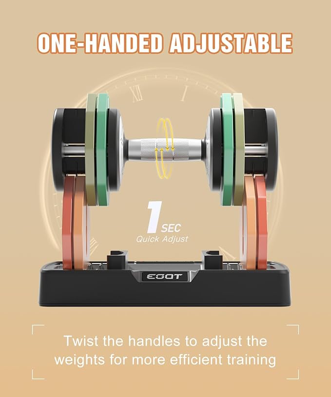 Adjustable Dumbbells Set/Single, 12.5LB/22.5LB/55LB 5 in 1 Free Adjustable Dumbbell Set with Anti-Slip Handle & Rainbow-colored Weight Plates for Home Gym, Weight Set for Women Men